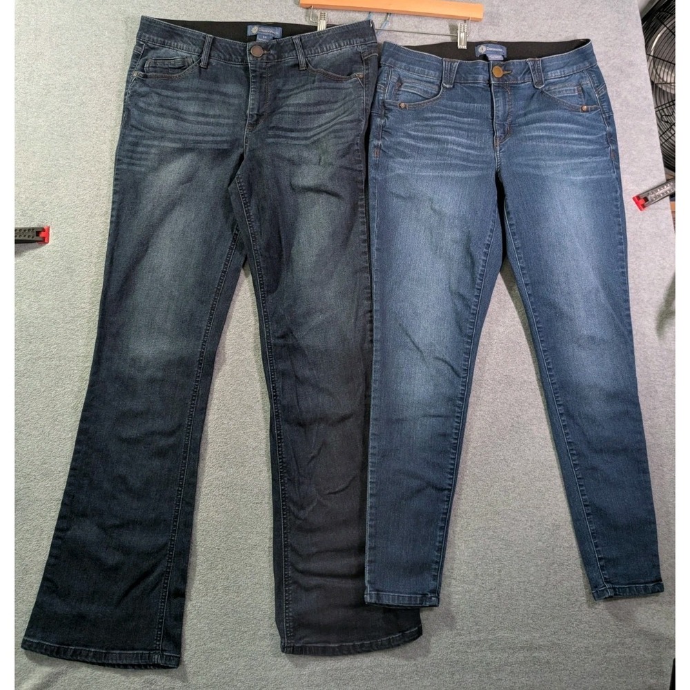 Democracy Ab"solution Women's Jeans Lot of 2 Size 14 & 14W Stretch Denim